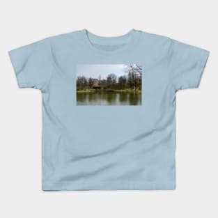 The pond and ruins of medieval castle Kids T-Shirt